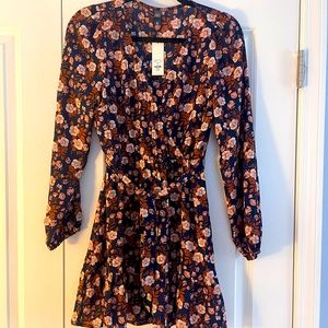 Navy floral dress